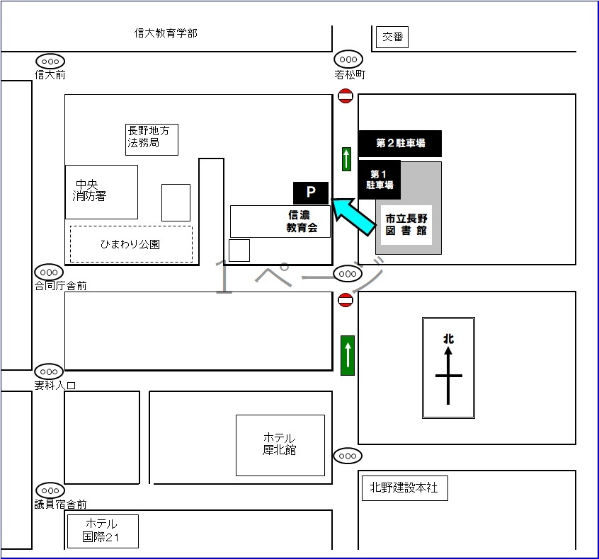 臨時駐車場詳細地図の画像